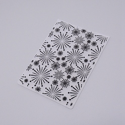 Flower Plastic Embossing Folders, Concave-Convex Embossing Stencils, for Handcraft Photo Album Decoration, Flower Pattern, 148x105x3mm