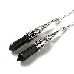 (RRHB277) Кристалл на подкладке из медово-бежевого цвета Большие подвески с маятником из натурального индийского агата, с латунной фурнитурой , пуля, 260~270 мм, отверстие : 1.5 мм