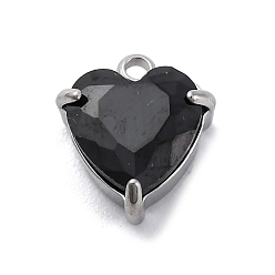 Реактивный Самолет 304 из нержавеющей стали горный хрусталь подвески, сердце, цвет нержавеющей стали, струя, 11x9.5x5 мм, отверстие : 1.6 мм