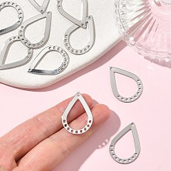 Платина Компоненты латунной люстры Shegrace, слеза, без кадмия и без свинца и без никеля, платина, 28.5x20x0.7 мм, отверстие : 1.4 мм