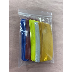 Mixed Color Gorgecraft 40Pcs 5 Colors Rectangle PET Safety Reflector Strips Adhesive Stickers, Auto Accessories, Mixed Color, 81x30x0.5mm, 8pcs/color