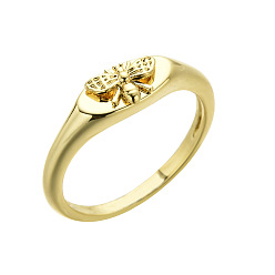Copper electroplating real gold RG9045 Adorable and Delicate Butterfly Bee Ring - A Must-Have Fashion Accessory!