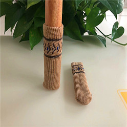beige Knitted door handle protector silicone chair foot cover wear-resistant chair foot pad mute non-slip table leg chair leg
