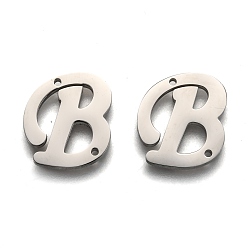 Letter B 304 Stainless Steel Links Connectors, Letter, Letter.B, 15.5x14x1.5mm, Hole: 0.9mm