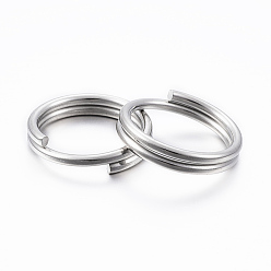 Stainless Steel Color 304 Stainless Steel Split Rings, Double Loops Jump Rings, Stainless Steel Color, 16x3mm, about 13mm inner diameter