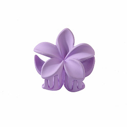 purple-4CM Candy-colored plastic flower hairpin with hollow-out design - simple and elegant.