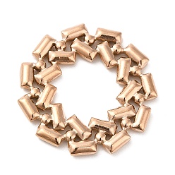 Rose Gold Ion Plating(IP) 304 Stainless Steel Linking Rings, Flat Round, Rose Gold, 25x2mm, Inner Diameter: 11.5x12.5mm