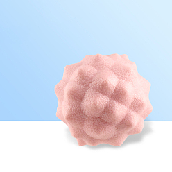 Розовый TPR колючие жесткие массажные шарики, шарик-массажер от боли в мышцах, туманная роза, 65 мм