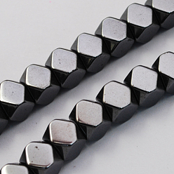 Black Non-magnetic Synthetic Hematite Beads Strands, Faceted, Grade A, Octagon, Black, 10x10x10mm, Hole: 1mm