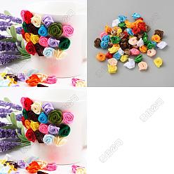 (52) Непрозрачная лаванда 300шт полиэстер украшения аксессуары, цветок, разноцветные, 10~20 мм, 100 шт / стиль, 3 стили