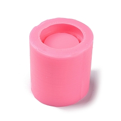 Hot Pink Pillar DIY Silicone Candle Holders, for Flower Scented Candle Making, Hot Pink, 4.55x4.3cm, Inner Diameter: 2.95cm
