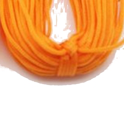 Orange Polyester Hollow Yarn for Crocheting, Ice Linen Silk Hand Knitting Light Body Yarn, Summer Sun Hat Yarn for DIY Cool Hat Shoes Bag Cushion, Orange, 1mm, about 54.68 Yards(50m)/Skein