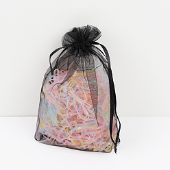 Mesh bag - jelly color Élastiques à cheveux colorés en forme de bonbons pour enfants, bandes élastiques non dommageables dans un joli sac à cordon