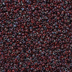 (RR4521) Opaque Red Picasso MIYUKI Round Rocailles Beads, Japanese Seed Beads, 11/0, (RR4521) Opaque Red Picasso, 11/0, 2x1.3mm, Hole: 0.8mm, about 5500pcs/50g