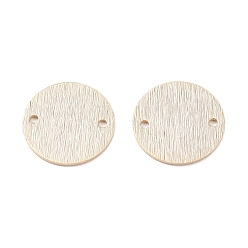 Настоящее золото 24K Соединители латунные звенья, долговечный, плоско-круглые, реальный 24 k позолоченный, 15x0.7 мм, отверстие : 1.2 мм