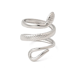 Нержавеющая Сталь Цвет 304 открытые кольца манжеты из нержавеющей стали, змея, цвет нержавеющей стали, 29 мм, внутренний диаметр: 17 мм