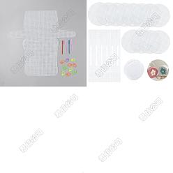 Mixed Shapes 6 сумки 2 стили наборы для самостоятельного вязания пластиковых сумок крючком, сумки через плечо ручной работы, включая сетчатый лист, иглы и застежки, разнообразные, 3 сумки / стиль