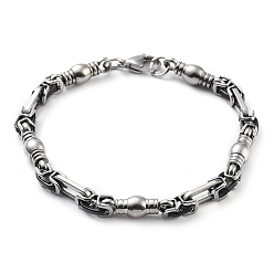 Stainless Steel Color 304 Stainless Steel Link Chain Bracelet, Stainless Steel Color, 8-7/8 inch(22.6cm)