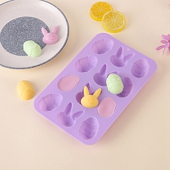 Medium Purple Halloween Rabbit Egg DIY Silicone Molds, Resin Casting Molds, For UV Resin, Epoxy Resin Jewelry Making, Medium Purple, 230x148x20mm