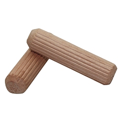 BurlyWood Wooden Grooved Dowel Pins, BurlyWood, 60x10mm, 1000pcs/bag