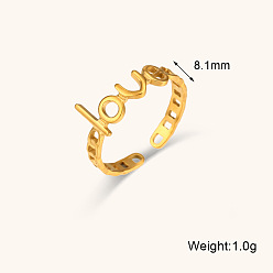 Love Chain Ring Stainless Steel Wave Cross Ring with Snowflake Diamond and French Flower Design for Women