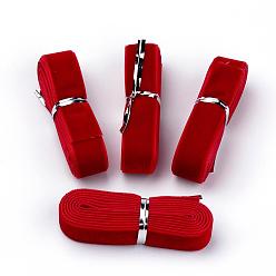 Brique Rouge Ruban de velours simple face de 5/8 pouces, firebrick, 5/8 pouce (16 mm), environ 1.094 mètres / paquet (1 m / paquet)