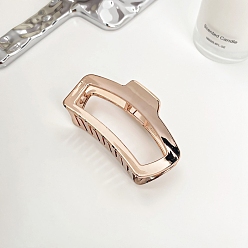 Bisque Rectangle Plastic Large Claw Hair Clips, for Women Girl Thick Hair, Bisque, 50x98mm