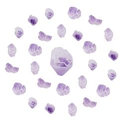 Amethyst SUNNYCLUE 30Pcs Rough Raw Natural Amethyst Beads, No Hole/Undrilled, Nuggets, 15~29x14~25mm, 30pcs/box