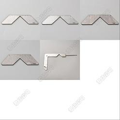 Нержавеющая Сталь Цвет Наборы принадлежностей для переплета, включая 201 инструмент для резки углов переплета книг из нержавеющей стали, линейка для переплета из нержавеющей стали, цвет нержавеющей стали, 23~317x88.5~197x2~104 мм