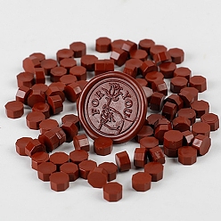 Saddle Brown Sealing Wax Particles, for Retro Seal Stamp, Octagon, Saddle Brown, Package Bag Size: 114x67mm, about 100pcs/bag