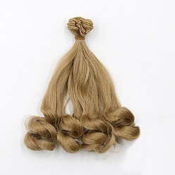 Wheat High Temperature Fiber Long Hair Short Wavy Hairstyles Doll Wig Hair, for DIY Girl BJD Makings Accessories, Wheat, 7.87~39.37 inch(20~100cm)