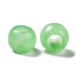Light Green Imitation Gemstone Acrylic Beads, Rondelle, Light Green, 10x8mm, Hole: 5mm, about: 1230pcs/500g