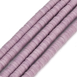 Thistle Natural Agate Beads Strands, Dyed, Heishi Beads, Flat Round/Disc, Thistle, 4.5x1.5mm, Hole: 0.7mm, about 270pcs/strand, 15.75''(40cm)
