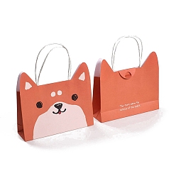 Fox Cute Animal Paper Gift Handle Bag for Children's Day, Fox, 17.5x5x12.5cm