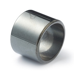 Немагнитные Гематит Немагнитные синтетический гематит палец кольца, широкая полоса кольца, размер США 11, внутренний диаметр: 21 мм