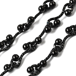 Черный 304 круглозвенные цепи из нержавеющей стали, несварные, ионное покрытие (ip), чёрные, 22x8x5 мм