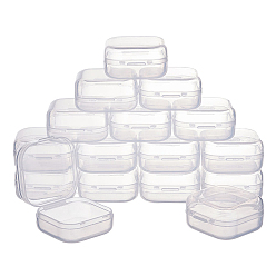 Clear Plastic Bead Containers, Cube, Clear, 3.5x3.5x1.8cm
