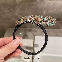 Hair Bun Maker: 6# Green and Multicolor Crystal Hair Twister for Easy Bun Hairstyles with Volume and Flower Accessories