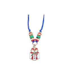 Necklace 1 Colorful Christmas Tree & Santa Claus Bracelet and Necklace Set for Kids
