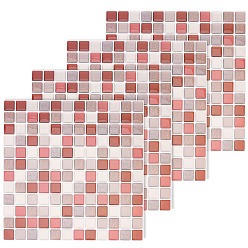 (52) Непрозрачная лаванда 3 d стикеры мозаики, 3 плитка настенная самоклеющаяся d, ПВХ квадратные декоративные виниловые плитки наклейки, разноцветные, 23.6x23.6x0.1 см, упаковка: 25.4x24x0.1 см