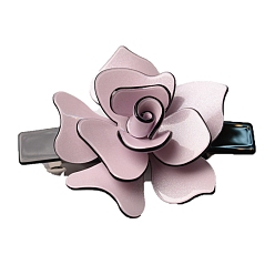 Thistle Flower Shape Acrylic Hair Barrettes, Hair Accessories for Women Girls, Thistle, 65x85mm
