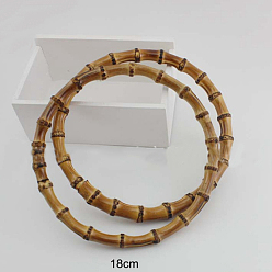 Tan Bamboo Bag Handle, Ring-shaped, Bag Replacement Accessories, Tan, 18cm