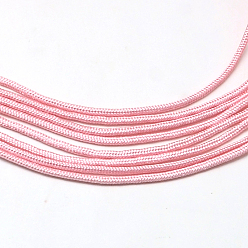 Pink Полиэфирные и спандексные веревочные веревки, 16 -ply, розовые, 2 мм, около 109.36 ярдов (100 м) / пачка
