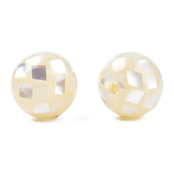 White Shell Natural White Shell Beads, Round, 8mm, Hole: 1mm