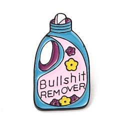 Colorful Alloy Enamel Brooches, Enamel Pin, with Butterfly Clutches, Laundry Detergent with Word Bullshit Remover, Electrophoresis Black, Colorful, 39x21.5x10mm