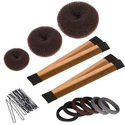 Coffee-colored suit Hair Bun Tool Set - DIY Hair Accessories for Bun Hairstyles