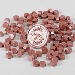 Rosy Brown Sealing Wax Particles, for Retro Seal Stamp, Octagon, Rosy Brown, Package Bag Size: 114x67mm, about 100pcs/bag