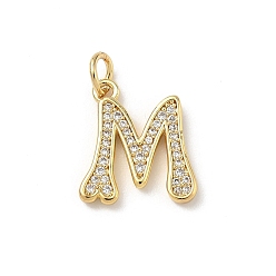 Letter M Латунные микро проложить кубического циркония подвески, без кадмия и без свинца, долговечный, реальный 18 k позолоченный, с целью перехода в кольце, Буква М, 15.5x14x2 мм, Перейти кольцо: 5x1 мм, 3 мм внутренним диаметром