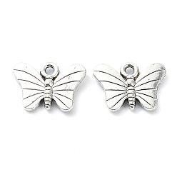 Butterfly Tibetan Style Alloy Pendant, Lead Free & Cadmium Free, Butterfly, 10.5x15x2.5mm, Hole: 1.5mm, 1177pcs/1000g