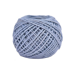 Light Steel Blue 50M Jute Cord, Round, for Gift Wrapping, Party Decoration, Light Steel Blue, 2mm, about 54.68 Yards(50m)/Roll